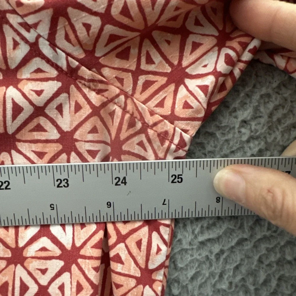 Tommy Bahama Button Up Shirt Silk Coolmax Geometric Beach Hawaiian Men's XL